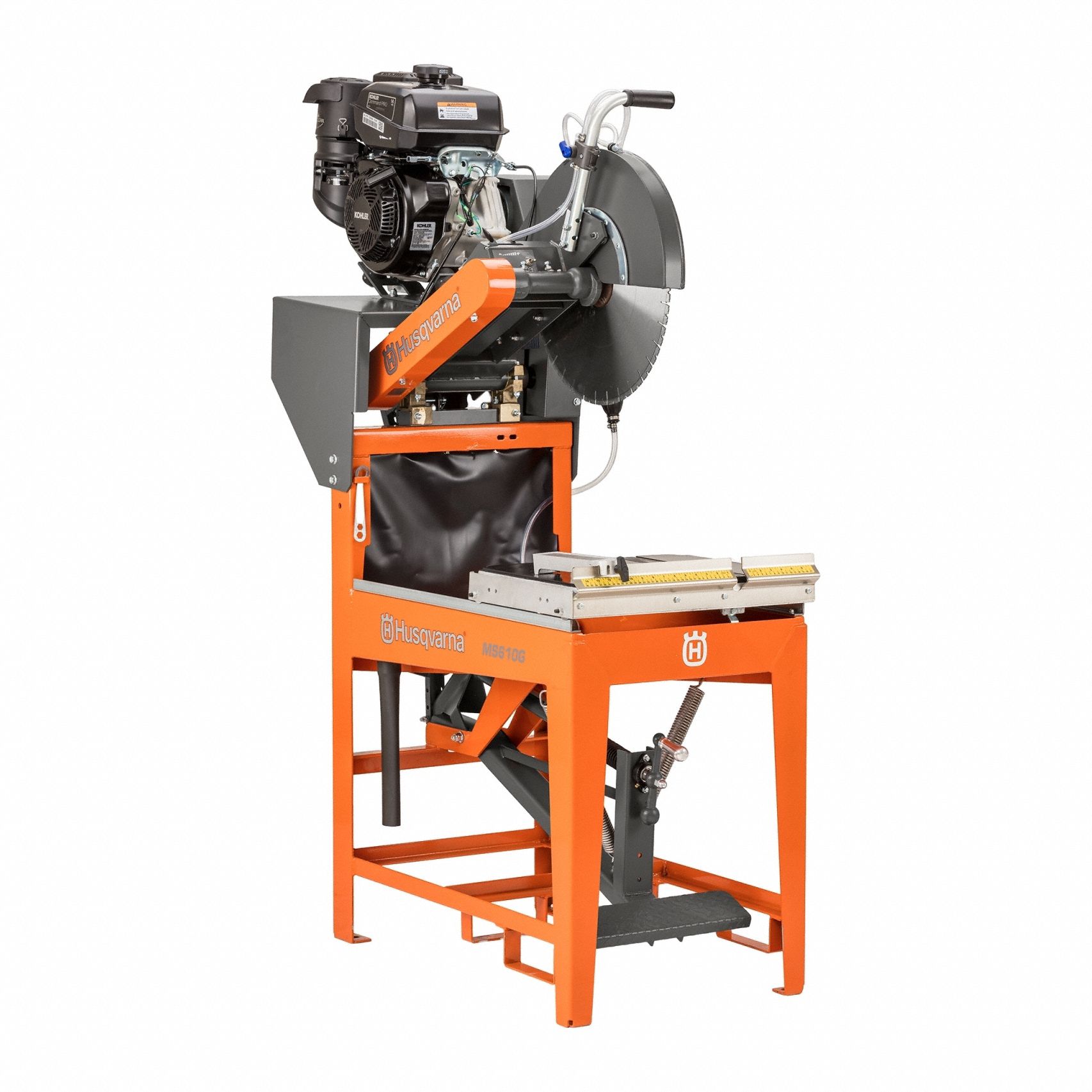 Concrete Table Saw: 20 in Blade Dia., Wet, 8 in Max. Cutting Dp, Gasoline