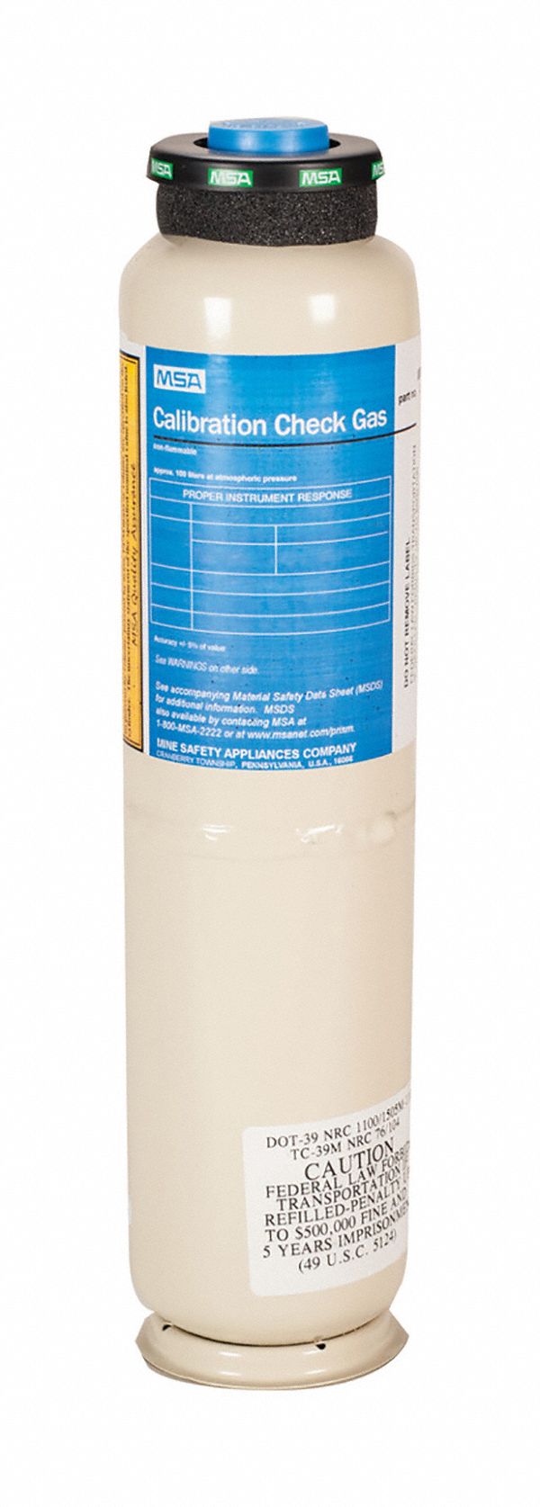 CAL GAS,116L,CH4,O2,CO,H2S,SO2