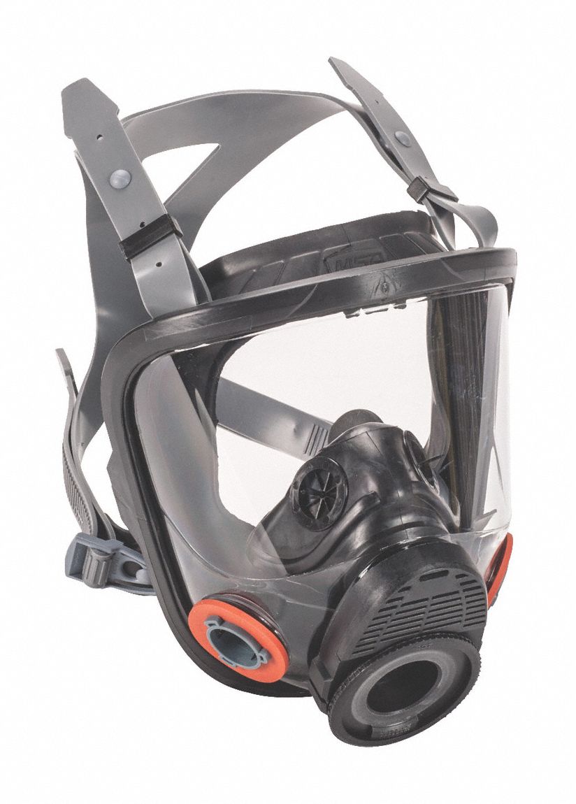RESPIRATEUR À MASQUE COMPLET, P, CAOUTCHOUC HYCAR, NOIR, 4 POINTS, NIOSH, DOUBLE CARTOUCHE