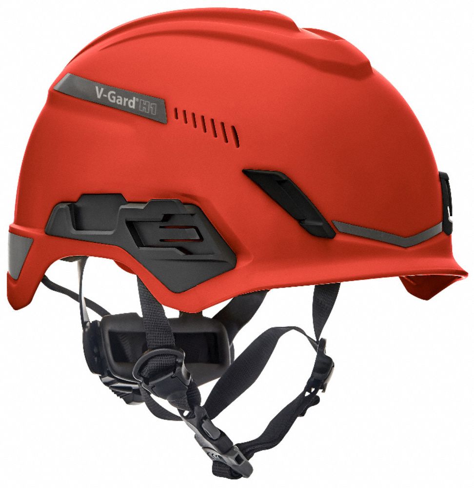 CASQUE DE SÉCURITÉ, HDPE, CLIQUET PIVOT 4 PTS FAS-TRAC III, TAILLE 6½ À 8, ROUGE