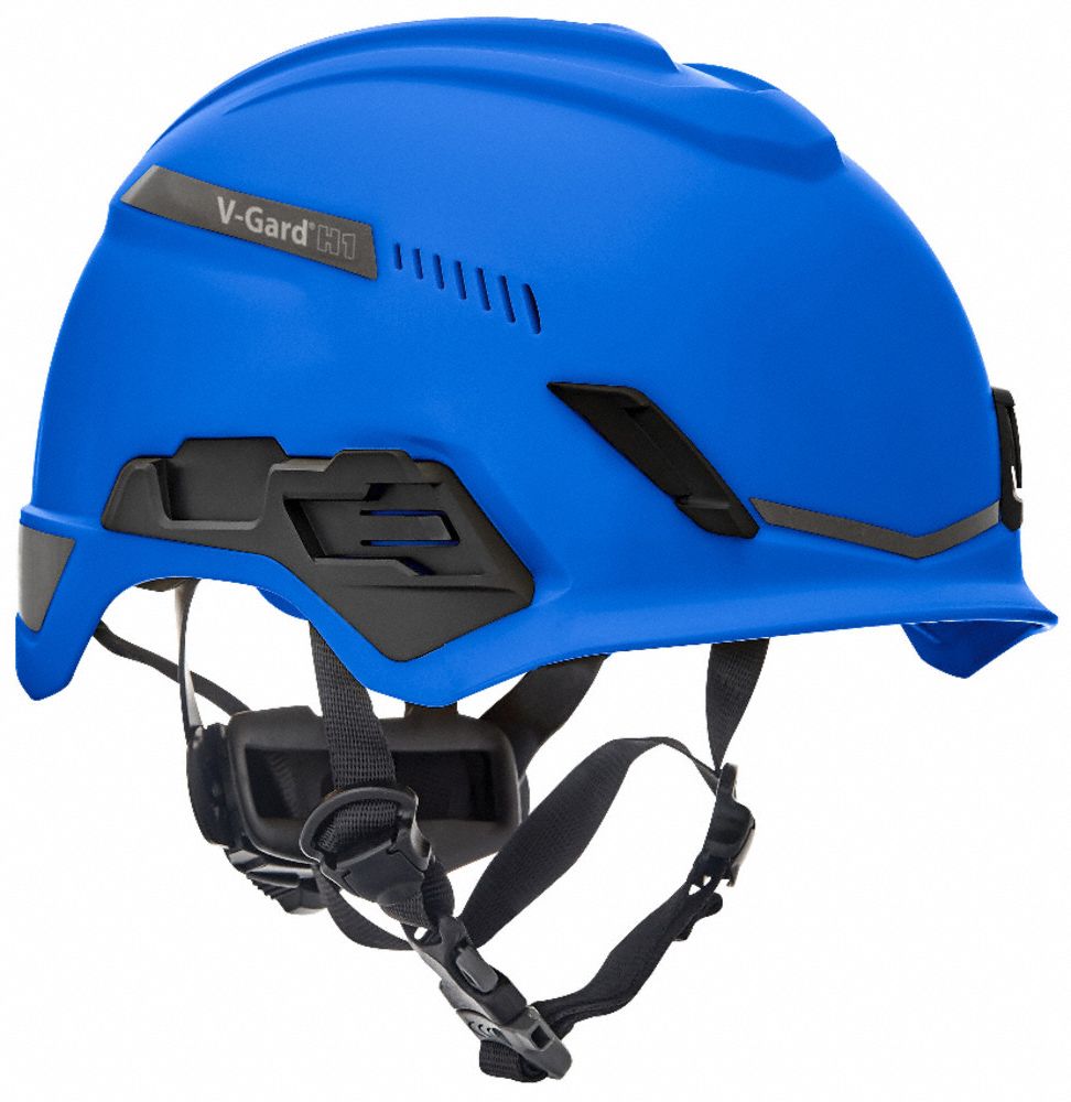 CASQUE DE SÉCURITÉ, HDPE, CLIQUET PIVOT 4 PTS FAS-TRAC III, TAILLE 6½ À 8, BLEU