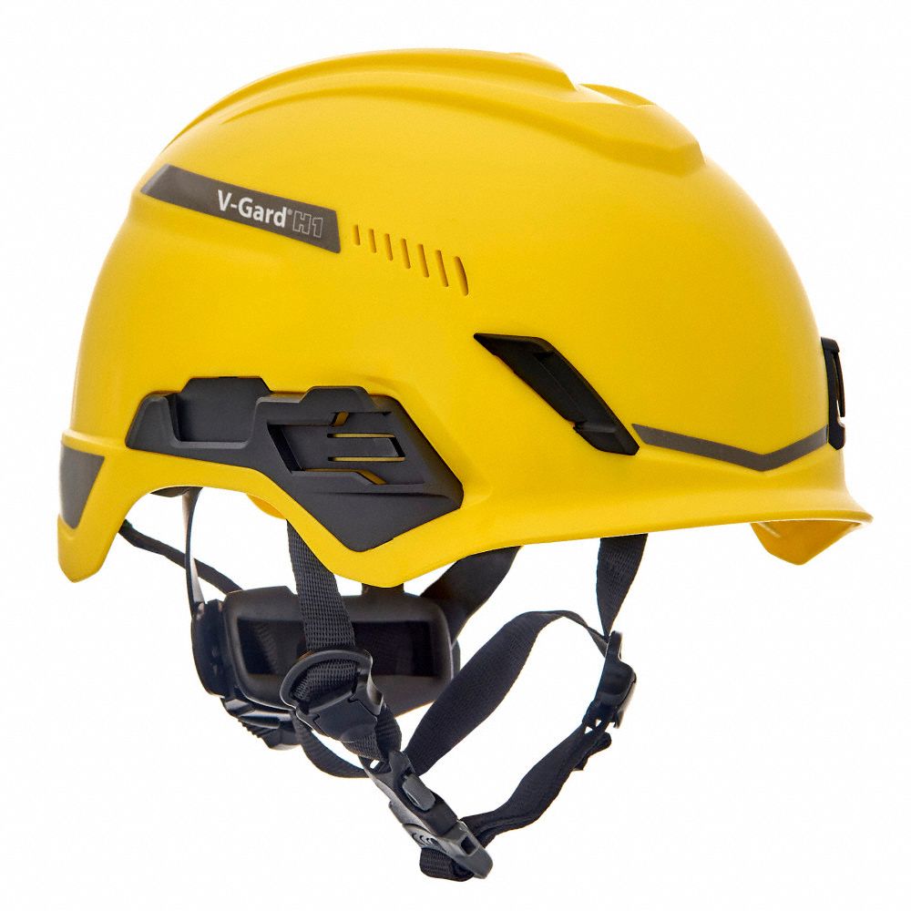CASQUE DE SÉCURITÉ, HDPE, CLIQUET PIVOT 4 PTS FAS-TRAC III, TAILLE 6½ À 8, JAUNE