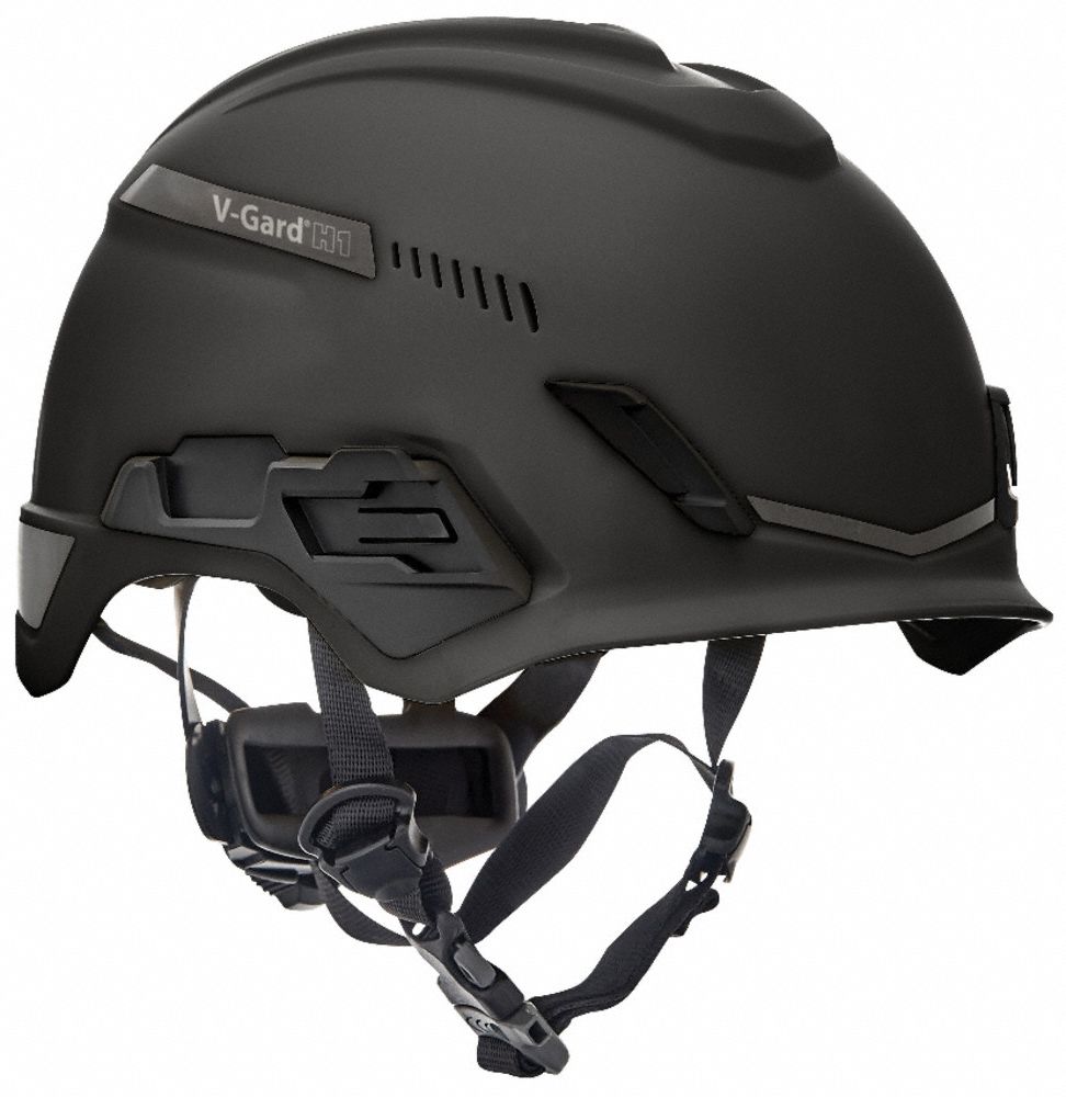CASQUE DE SÉCURITÉ, HDPE, CLIQUET PIVOT 4 PTS FAS-TRAC III, TAILLE 6½ À 8, DOUBLURE EN MOUSSE, NOIR