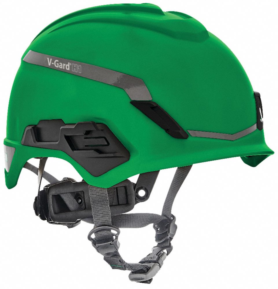 CASQUE SÉCURITÉ, CSA Z94.1-15, TYPE 1, CLASSE E, PEHD, CLIQUET FAS-TRAC III À 4 POINTS, VERT