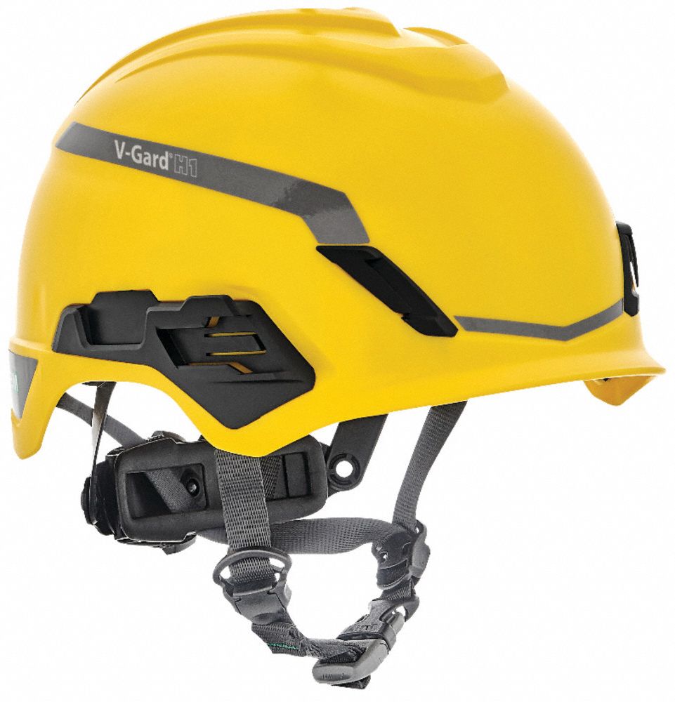 CASQUE SÉCURITÉ, CSA Z94.1-15, TYPE 1, CLASSE E, PEHD, CLIQUET FAS-TRAC III À 4 POINTS, JAUNE