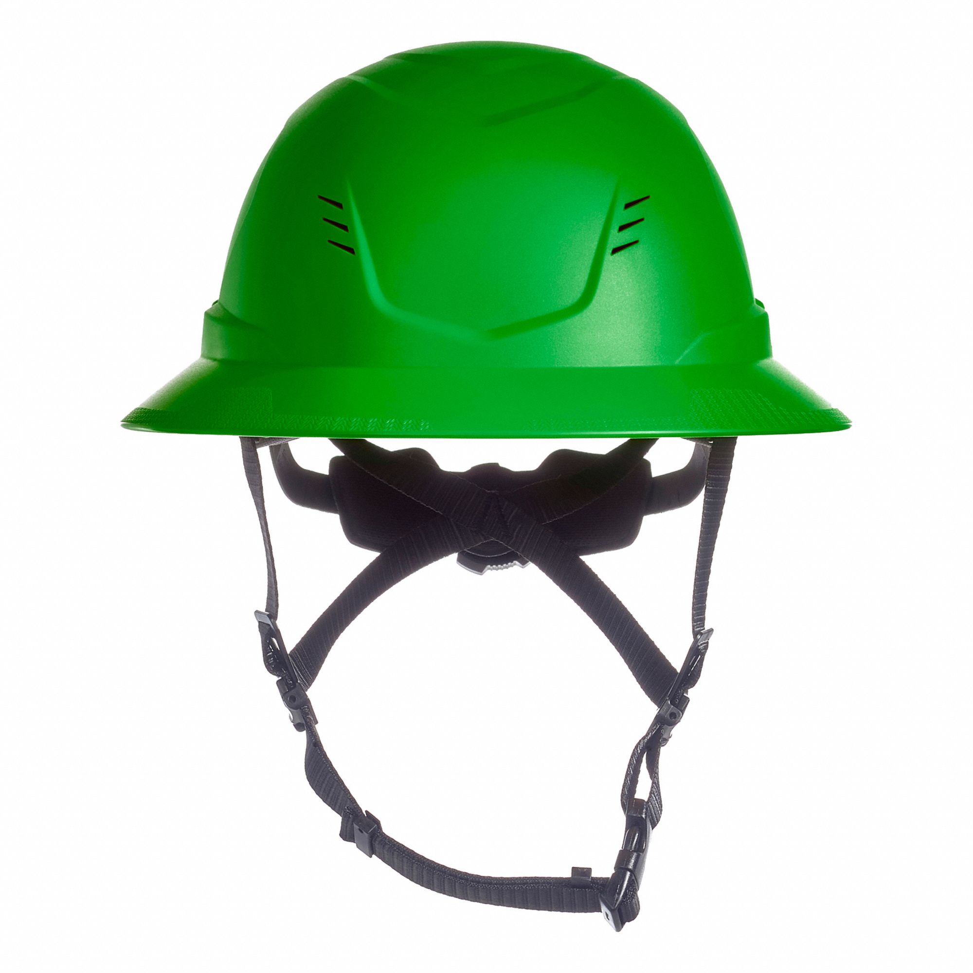 SAFETY HELMET,FULL BRIM,GREEN