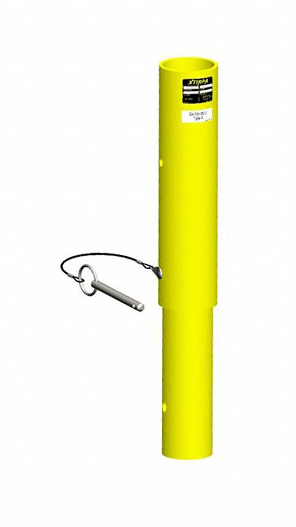 MAST EXTENSION, YELLOW, 6 IN HEIGHT RANGE, STEEL