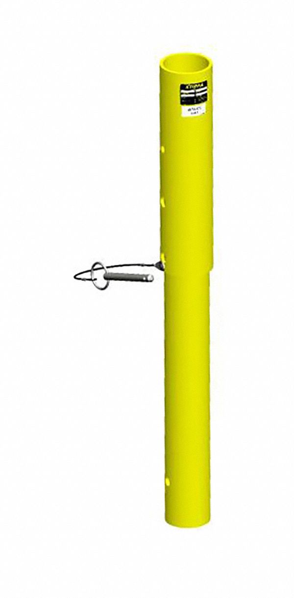 MAST EXTENSION, YELLOW, 6 IN HEIGHT RANGE, STEEL