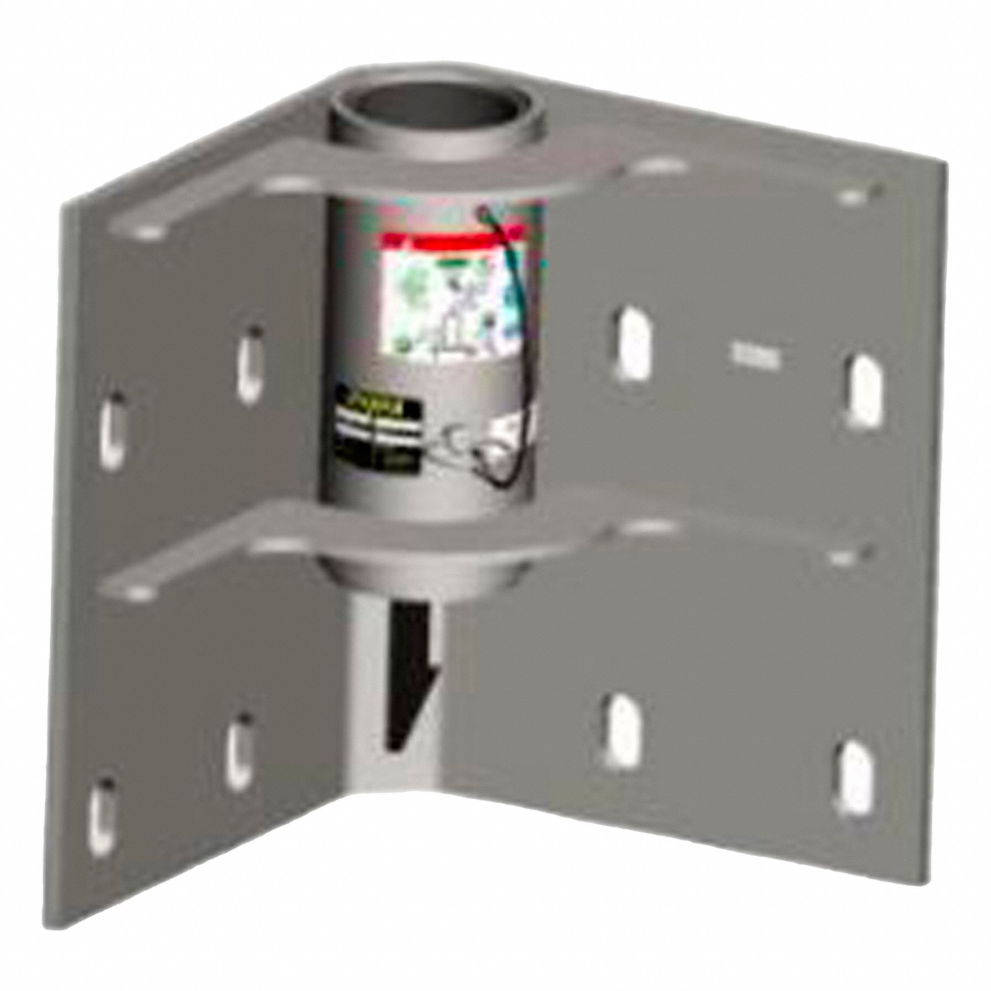 WALL ADAPTER BASE, INTERIOR CORNER, CONFINED SPACE VERTICAL ENTRY SYSTEM, SILVER, 3 IN, ZINC-PLATED