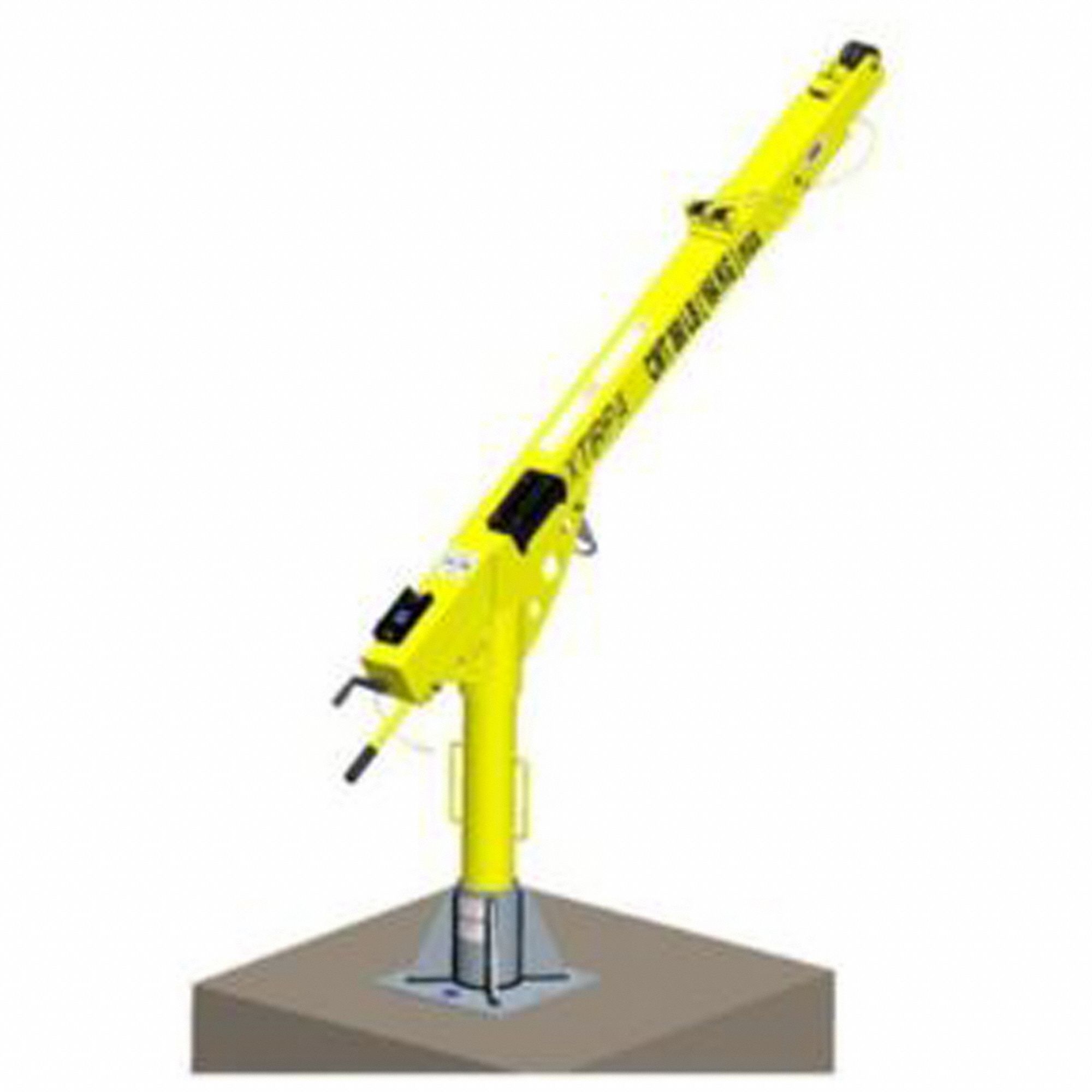 MAST, 1 ANCHOR POINT, YELLOW, 8 IN HEIGHT RANGE, 5 1/2 IN DIA, ALUMINIUM