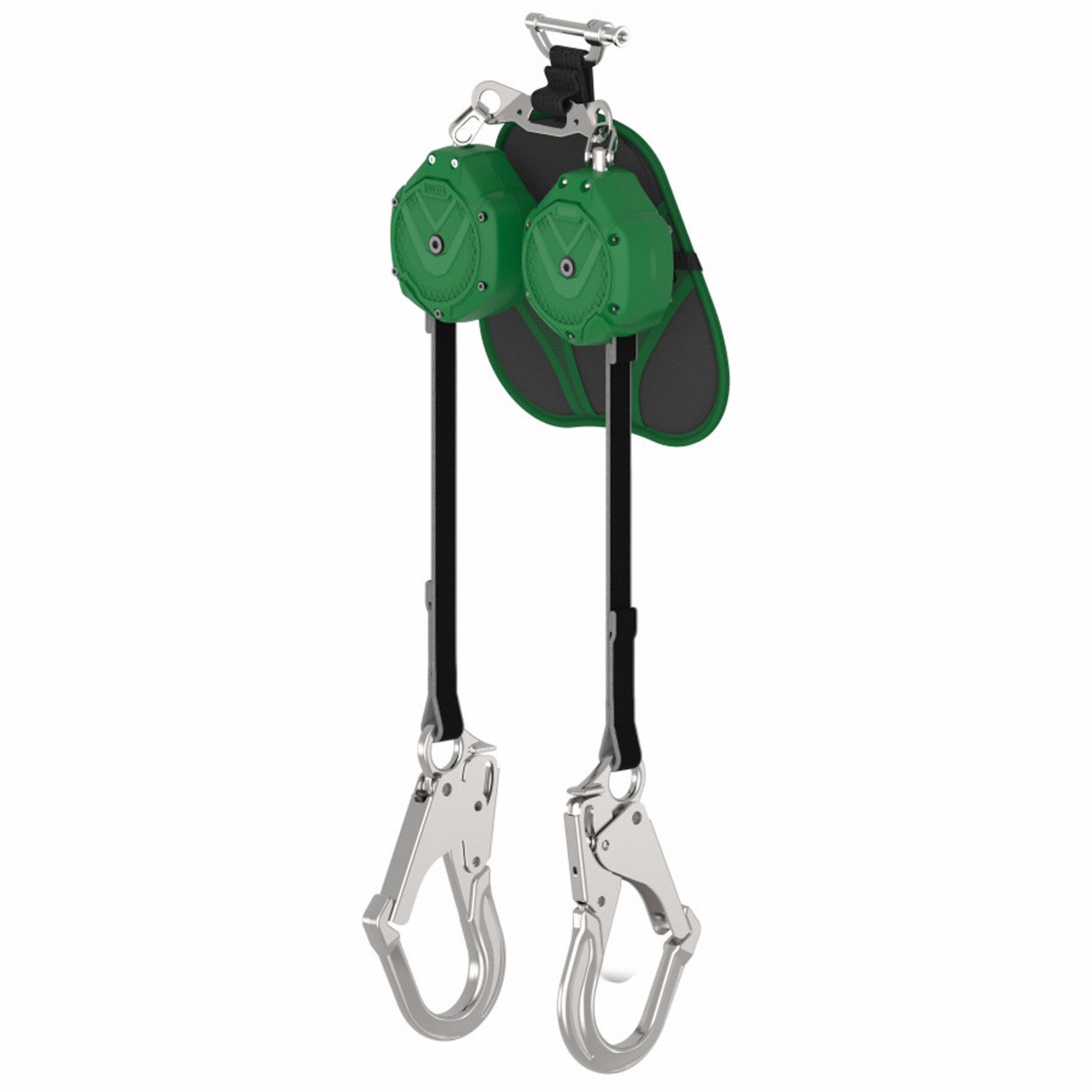 V-SHOCK EDGE SELF-RETRACTING LIFELINE, RFID, POLYESTER ROPE, 6 FT L, 310 LB, 2 LEGS