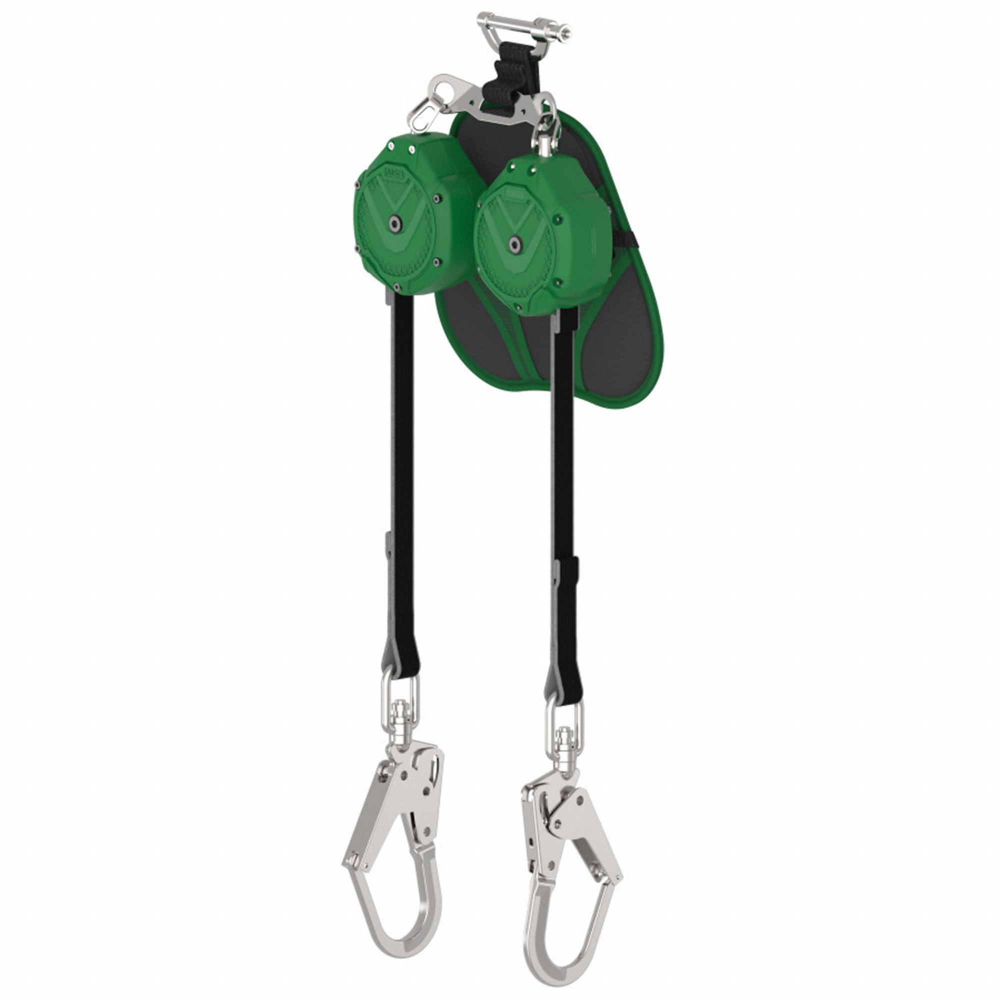 V-SHOCK EDGE SELF-RETRACTING LIFELINE, RFID, POLYESTER ROPE, 6 FT L, 310 LB, 2 LEGS