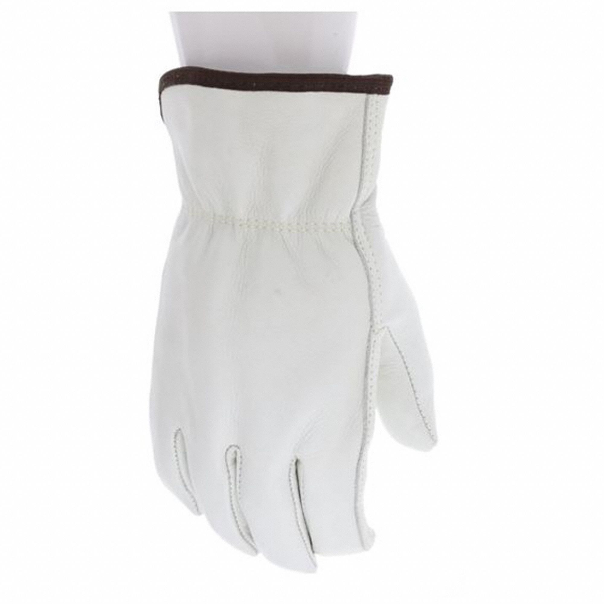 COLD PROTECTION GLOVES, STRAIGHT THUMB/GUNN CUT, SZ MEDIUM/8, NATURAL, LEATHER/THINSULATE