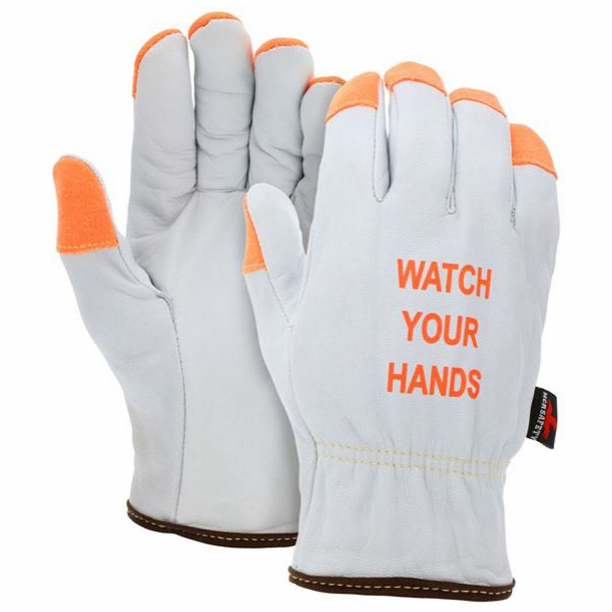 DRIVER GLOVE, GUNN CUT, STRAIGHT THUMB, SIZE L/9, WHITE, PREMIUM LEATHER/KEVLAR