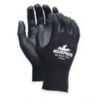 COATED GLOVES, L, BLACK, 10.04 IN, 13 GA, KNIT-WRIST CUFF, SMOOTH TEXTURE