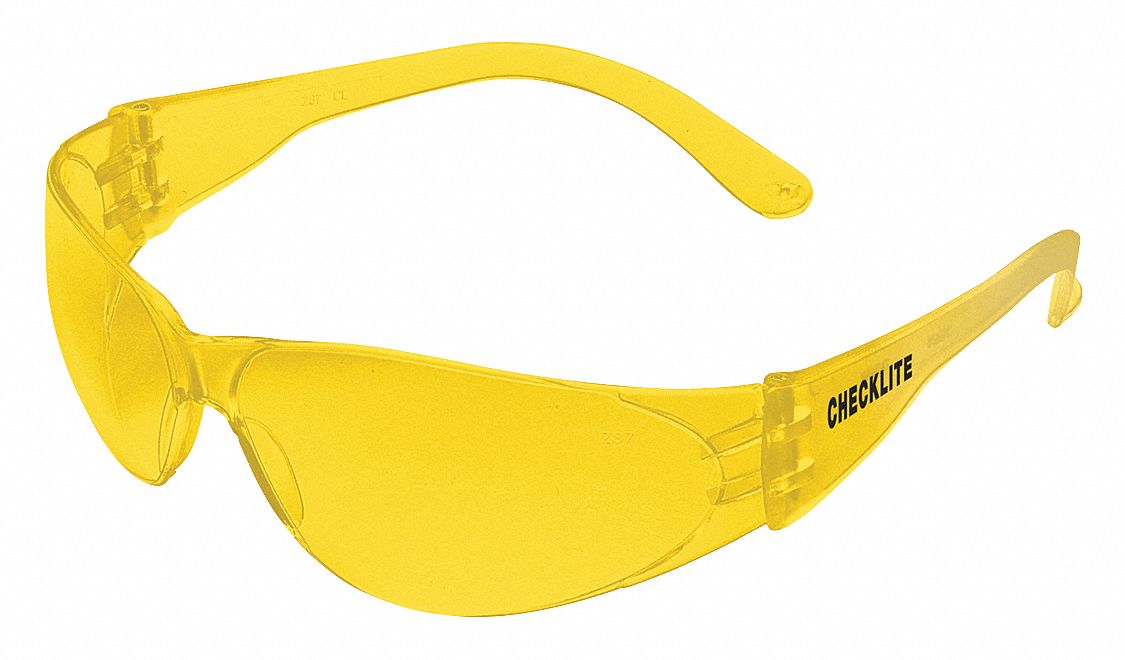 LUNETTES SÉCURITÉ ENVELOPPANTES, RÉSISTANTES AUX RAYURES/PROTECTION ANTI-UV, AMBRE/CLAIR, PC