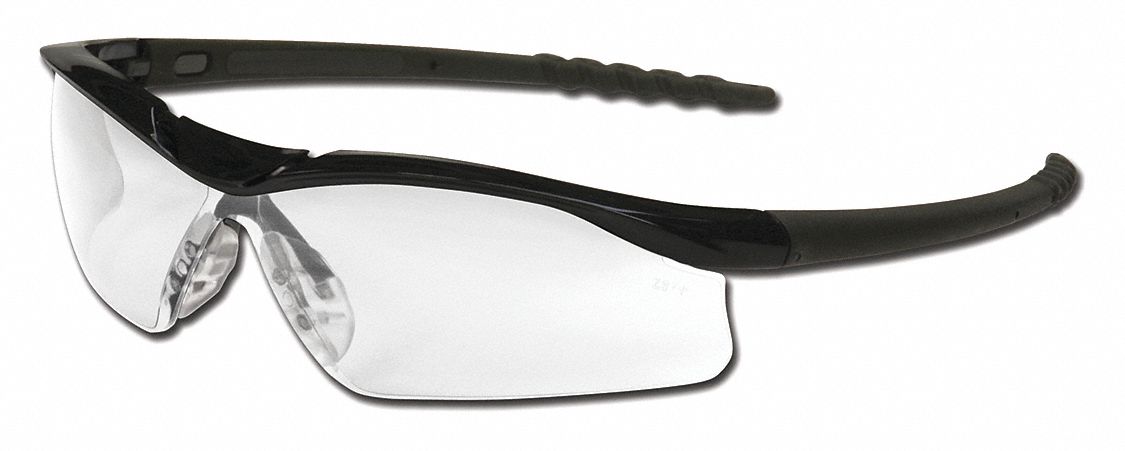 LUNETTES SEC ENV. DETECTABLE AUX RAYONS X, ANTI-BUÉE/PROTECTION ANTI-UV, NOIRES/TRANSPARENTES, PC