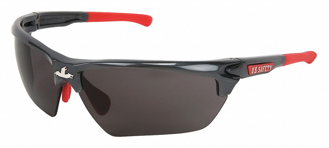 LUNETTES SÉCURITÉ DOMINATOR DETECTABLES PAR RAYONS X, ANTI-BUÉE, GRIS MÉTALISE, PC