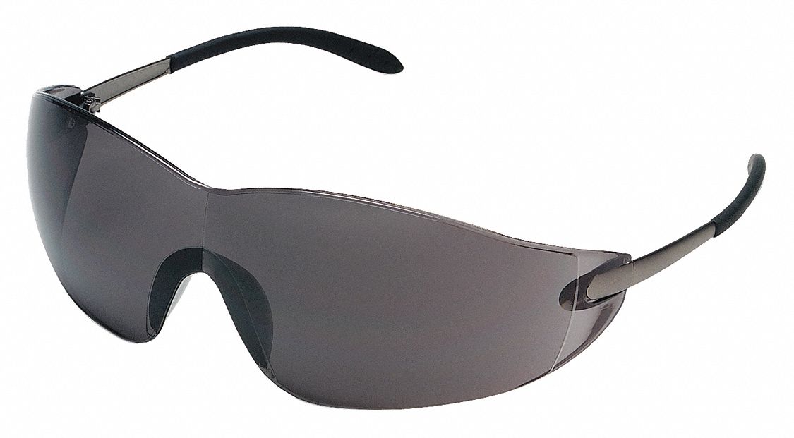 Safety Works Outdoor Semi-Rimless Adjustable Width Black Temple Gray Lens  Safety Glasses SWX00421 Case of 12