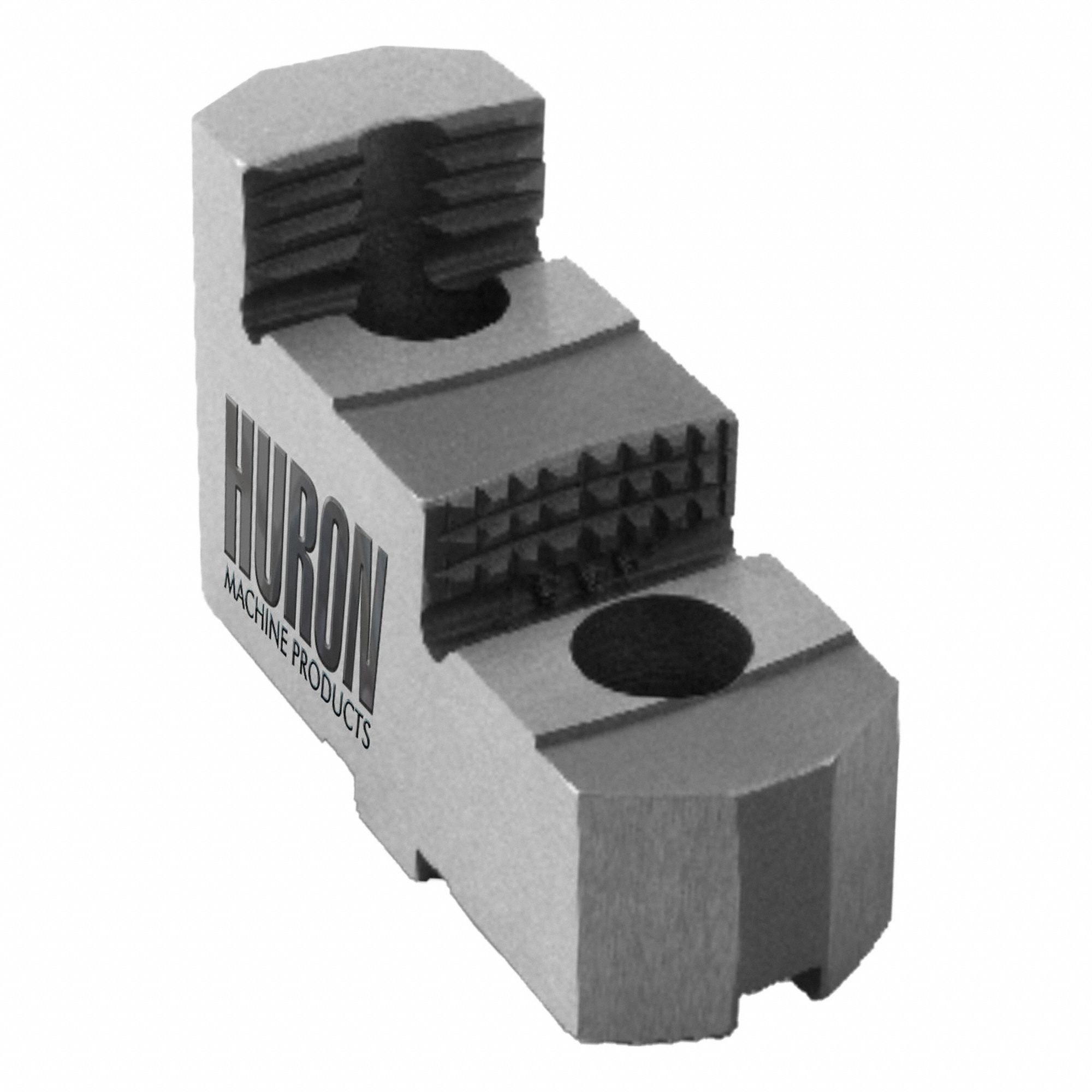 Lathe Jaw: Pointed, Tongue and Groove, Steel, For 10 in Chuck, 2.47 in Ht