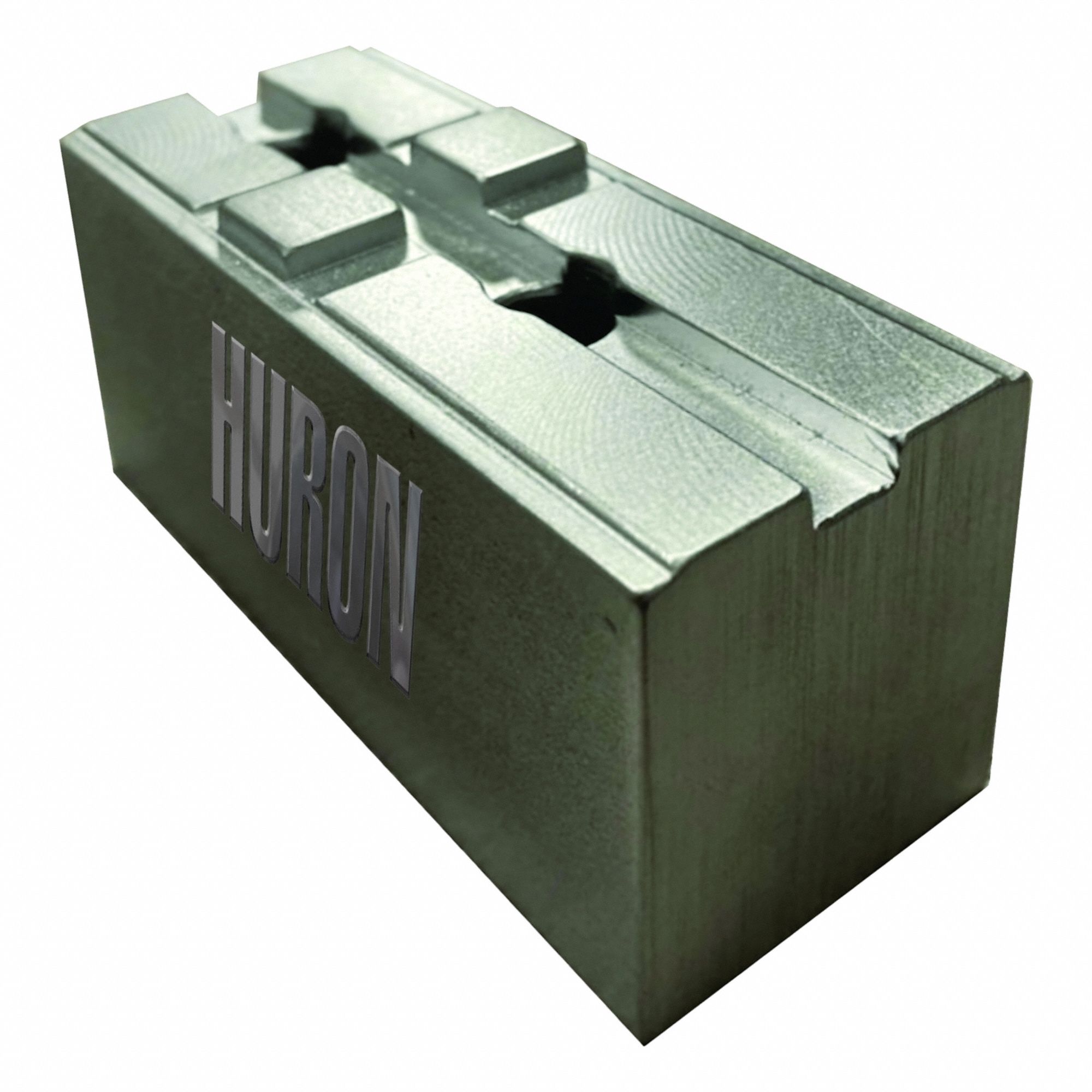 Lathe Jaw: Square, Tongue and Groove, Aluminum, For 10 in Chuck, 1.88 in Ht