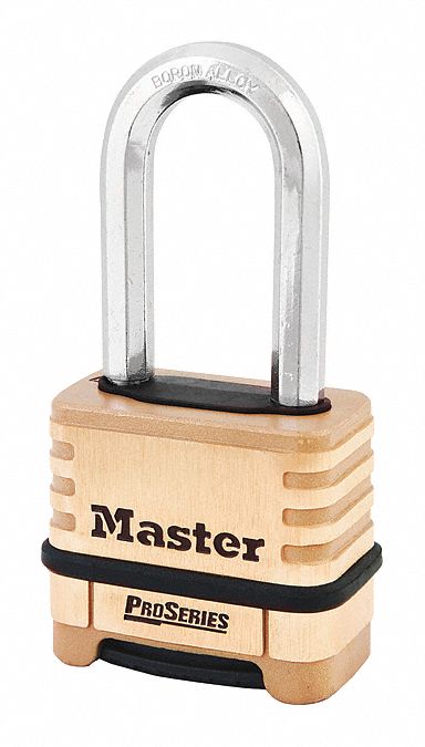 PADLOCK BRASS RESET LONG BORONSHCKL