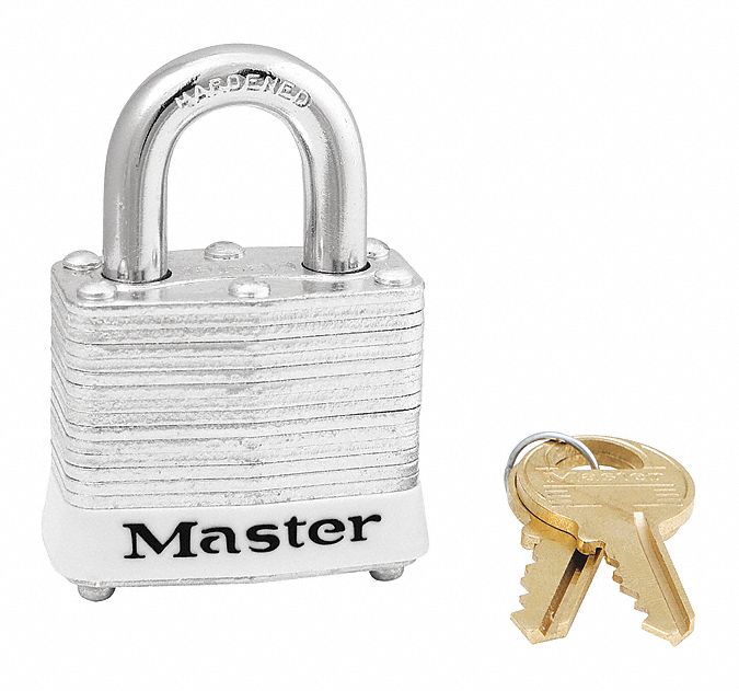 PADLOCK 1-1/2IN KA WHT BUMPER