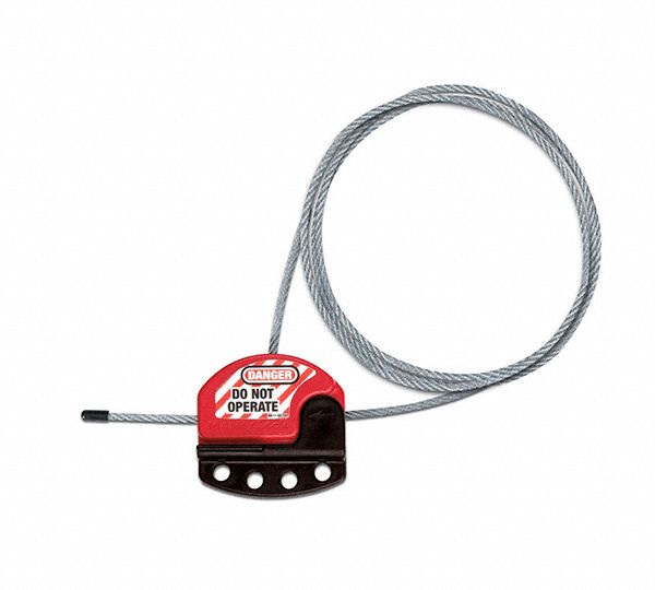 MASTER LOCK CABLE LOCKOUT, STEEL CABLE, 10 FT LENGTH, CHEMICAL ...
