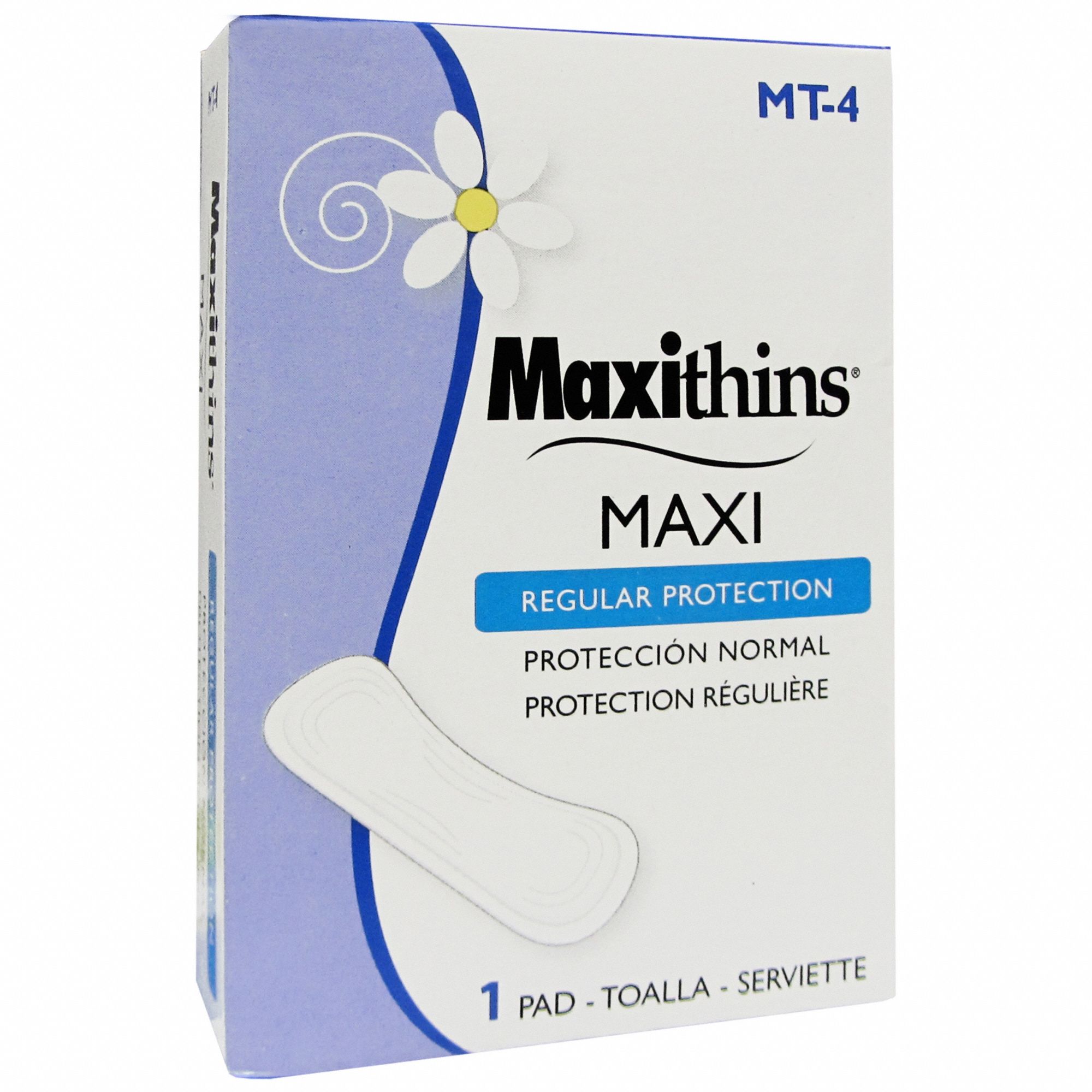 SANITARY NAPKIN,4 1/4 IN L,PK250