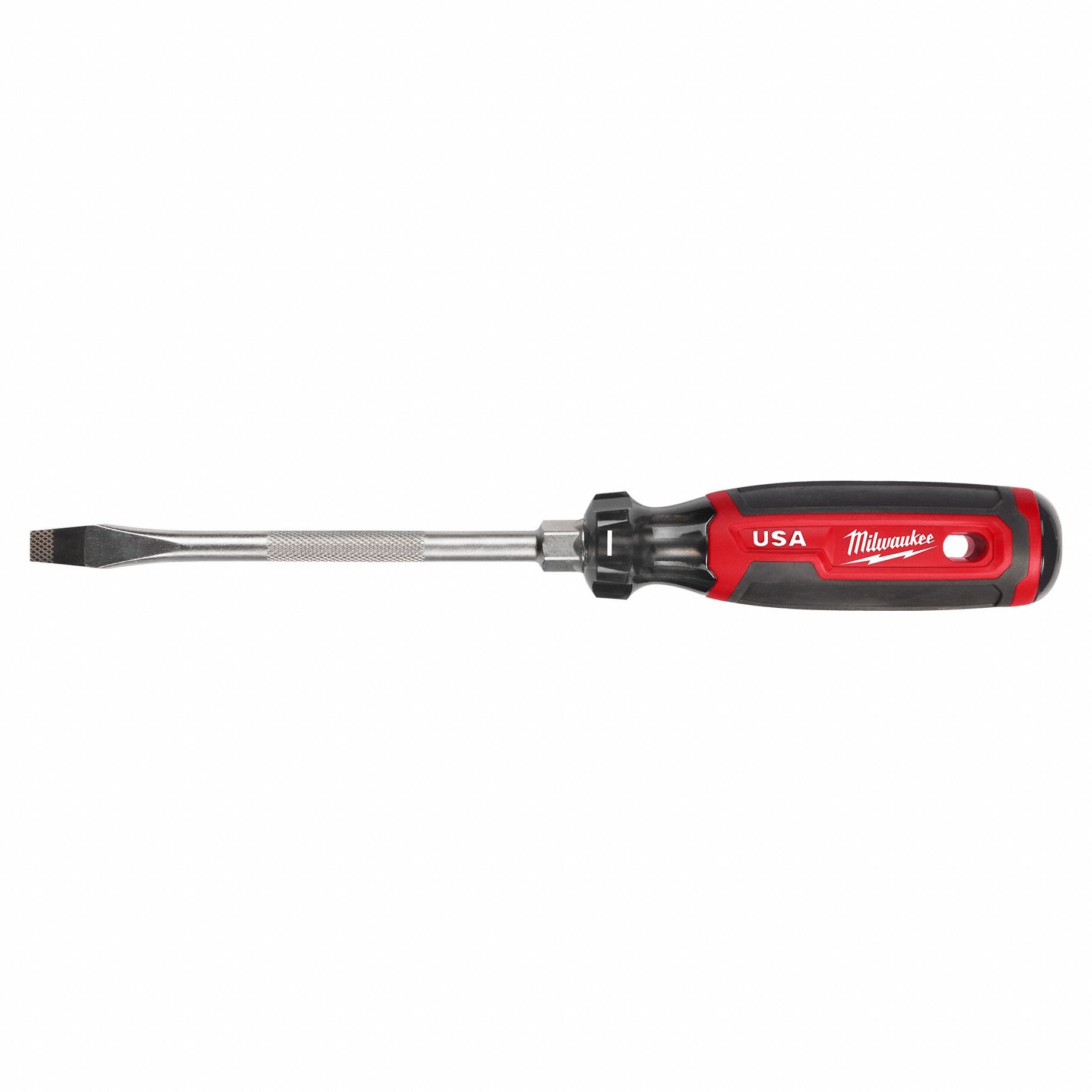 SCREWDRIVER, 5/16 IN TIP SIZE, 11 IN OVERALL L, 6 IN SHANK L, CUSHION GRIP