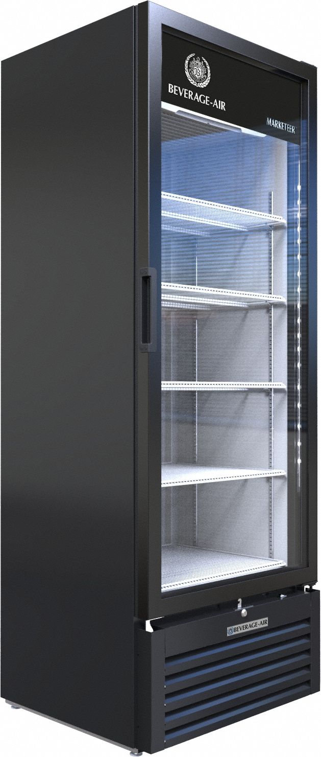 Refrigerated Merchandiser: 78 3/8 in x 29 1/2 in x 25 7/8 in, Black, Positive Close