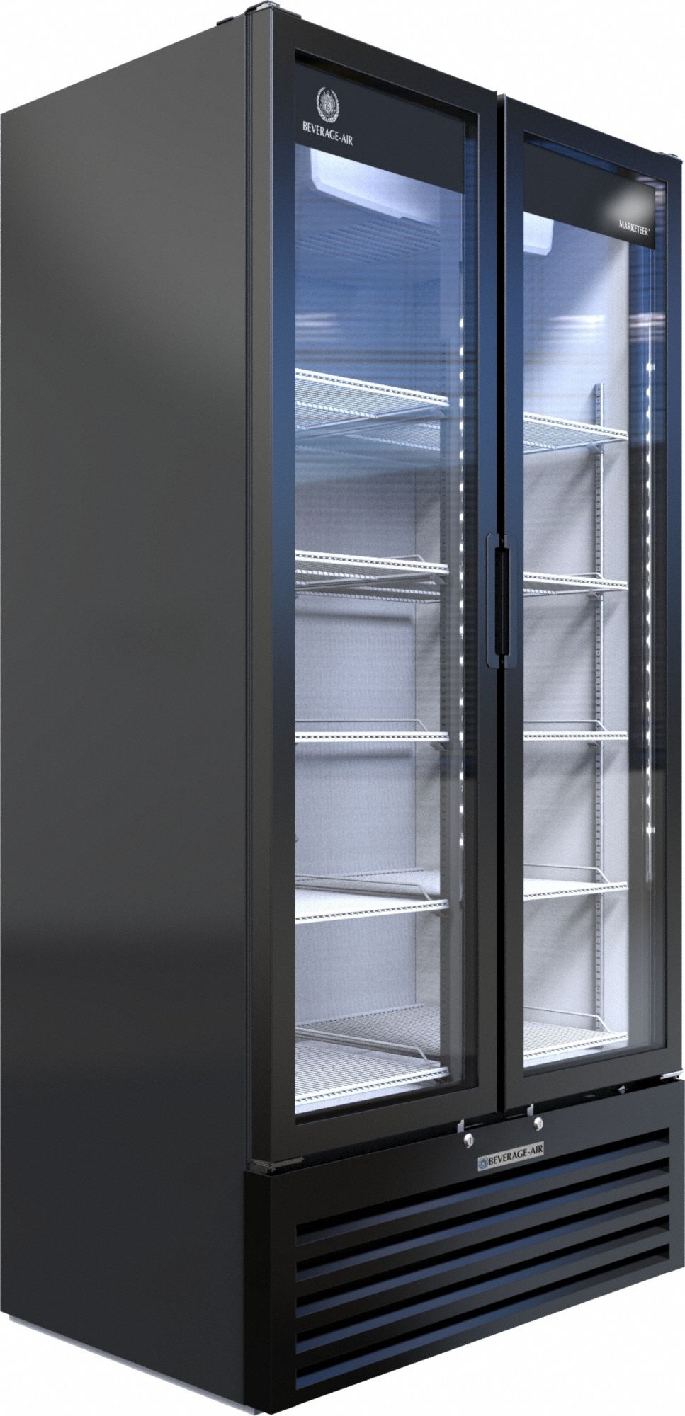 Refrigerated Merchandiser: 79 in x 39 1/2 in x 27 1/2 in, Black, Positive Close