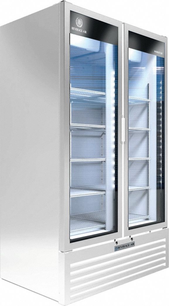 Refrigerated Merchandiser: 78 3/8 in x 47 1/8 in x 29 1/4 in, White, Positive Close