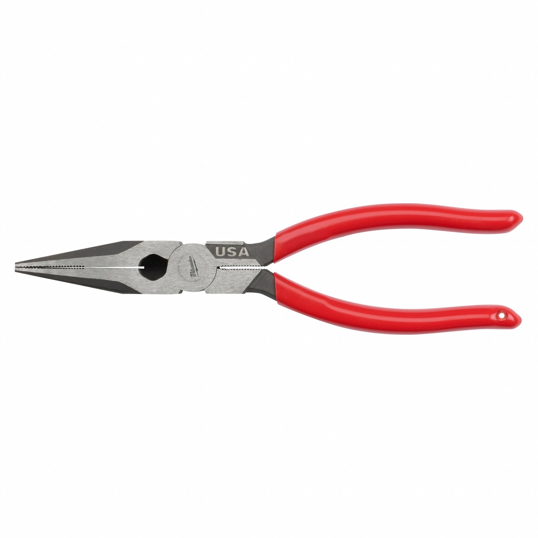 LONG NOSE PLIER,DIPPED GRIP,8 IN