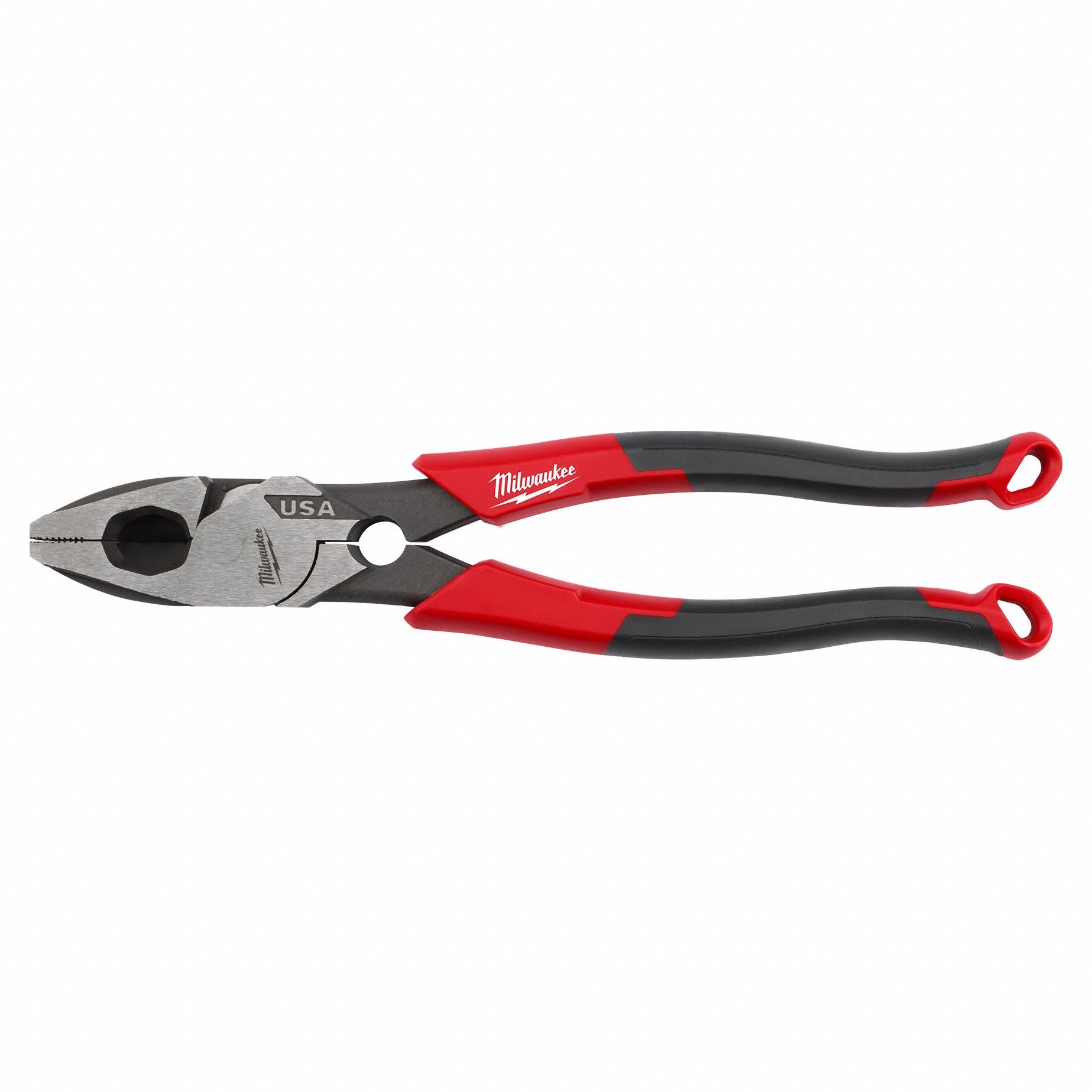 COMFORT GRIP PLIER, FLAT, 9 IN OVERALL L, 1⅞ IN JAW L, 1¼ IN JAW W, ⅝ IN JAW THICK