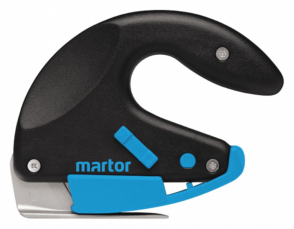 SAFETY KNIFE, STAINLESS STEEL, FOR CUTTING, 100 BLADES INCLUDED, 4 7/16 IN L X¾ IN W