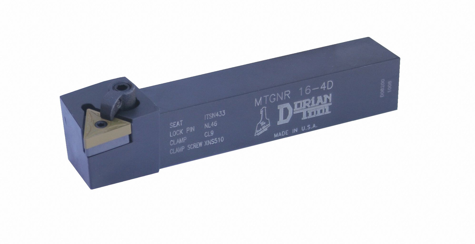 Indexable Turning Toolholder: MTGN Toolholder, TNM. Insert, Triangle, 90° Approach Angle