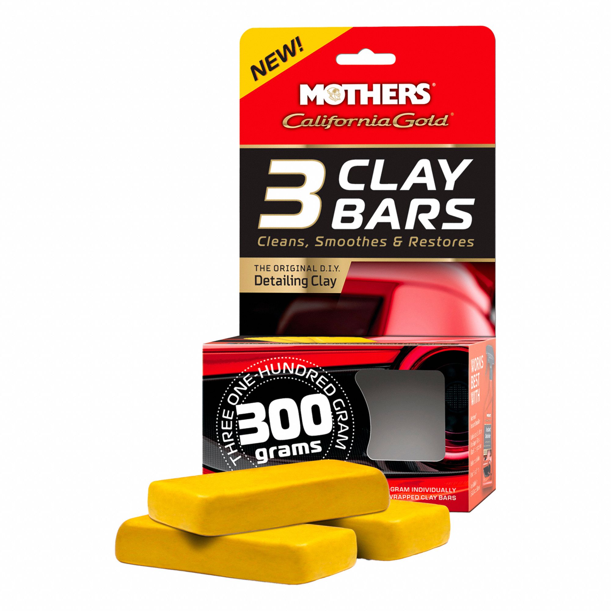 VEHICLE PAINT 3 CLEANING CLAY BARS, 300 G