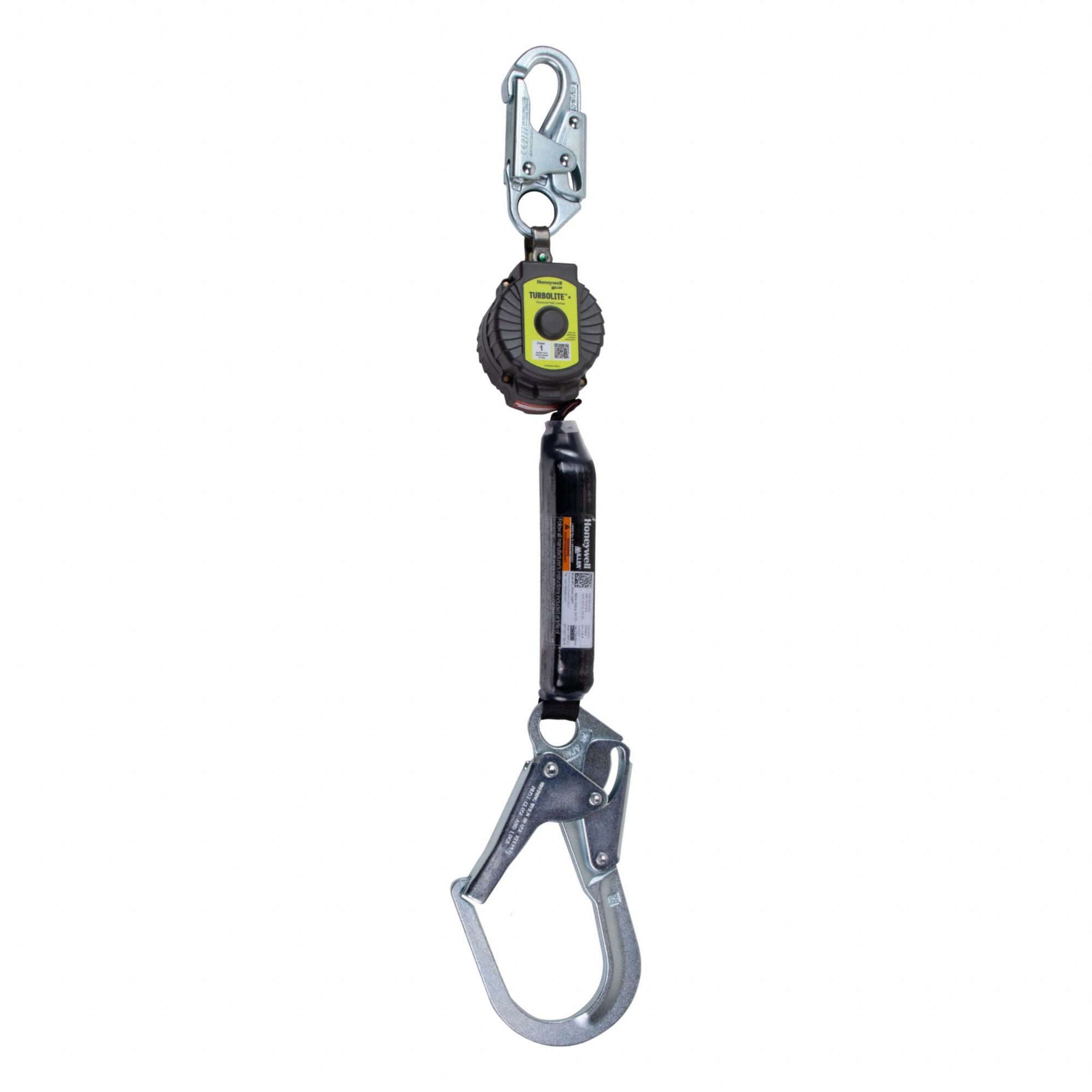 Self-Retracting Personal Fall Limiter: 2 13/16 inStainless Steel Rebar Hook Anchor, 6 ft Line