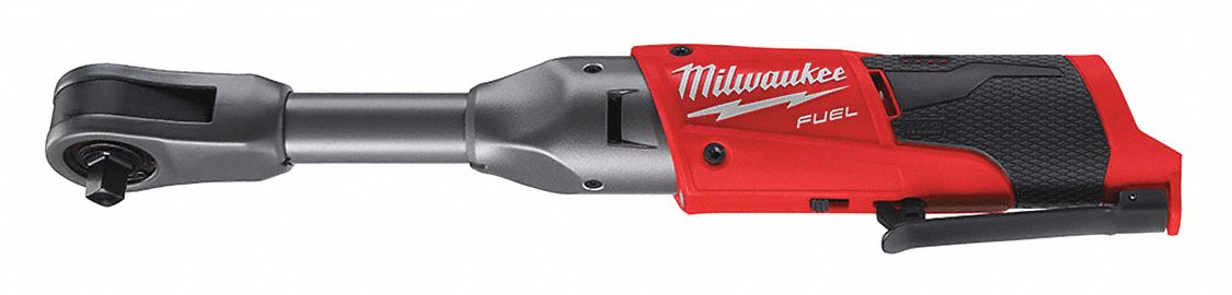 MILWAUKEE RATCHET, CORDLESS, 12V, 2 AH, ⅜ IN BALL DETENT, 55 FT