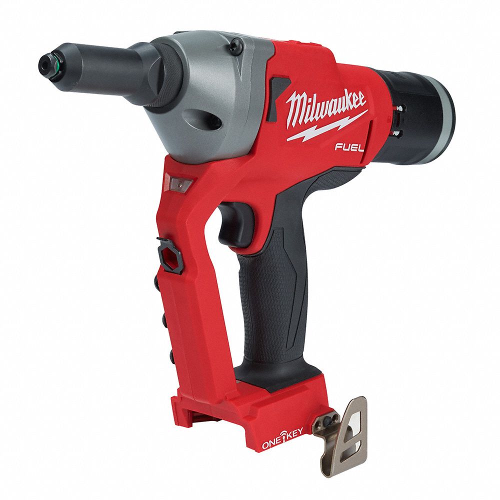 MILWAUKEE RIVET TOOL, CORDLESS, 18V, 2 AH, 1 9/50 IN L, 4500 LB, 3