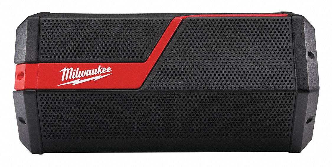 JOBSITE SPEAKER, WIRELESS, 18V/12V, AUX/BLUETOOTH/2.1A USB, 100 FT DISTANCE
