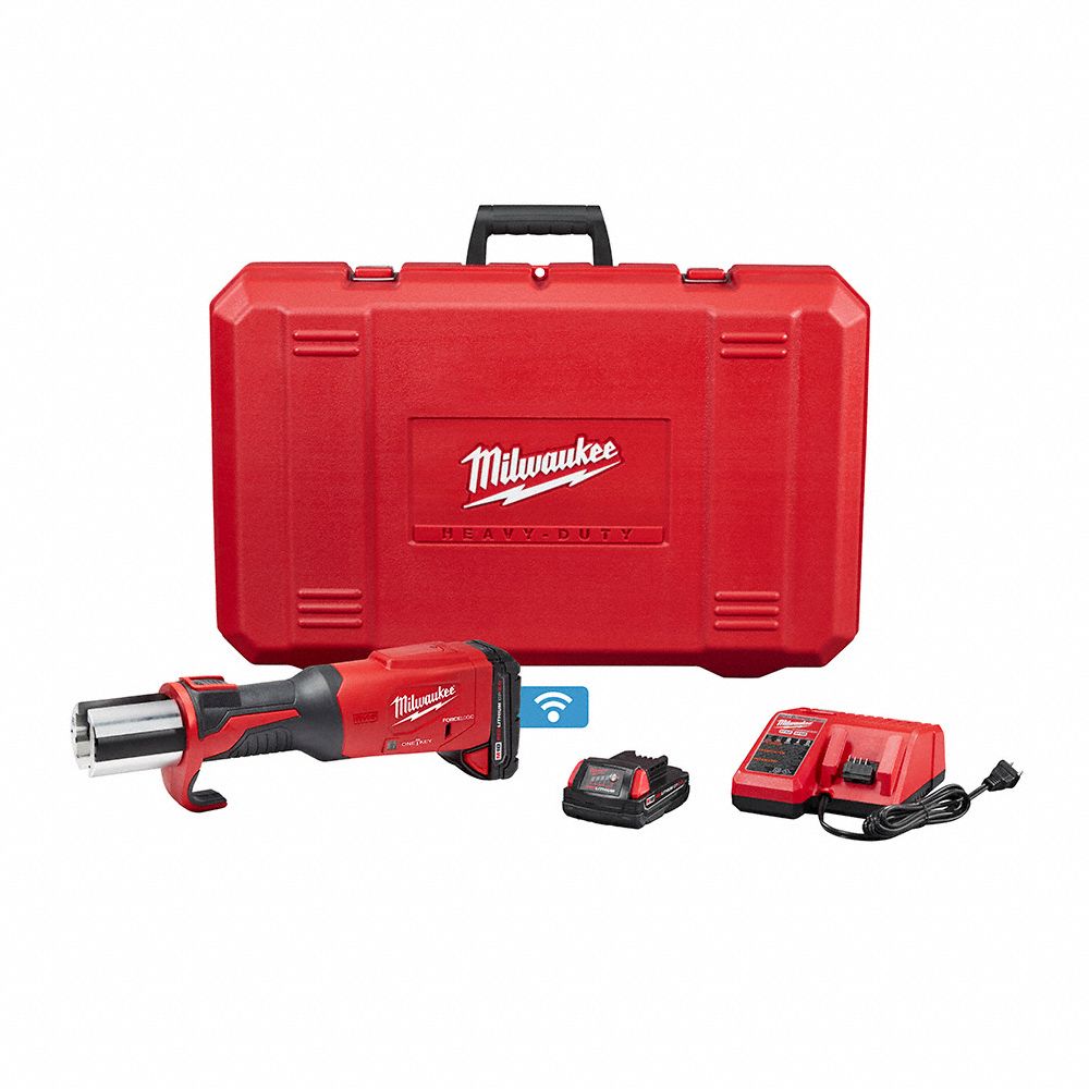 PRESS TOOL KIT, CORDLESS, 18V, 2 AH, STANDARD, ½ TO 4 IN, INLINE, COPPER, 3.6 TON