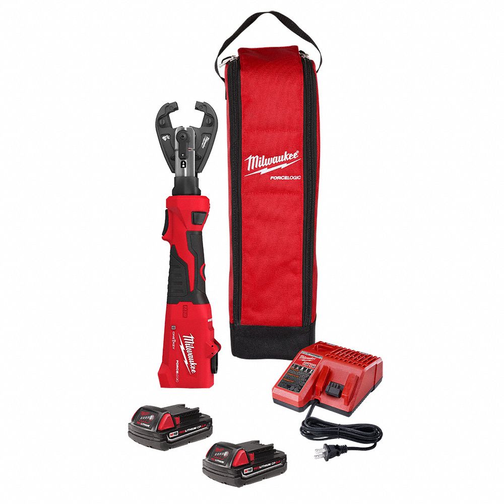 CRIMPER KIT, CORDLESS, M18, 18V, 2 AH, DIE, 750 KCMIL, 8 AWG, SCISSOR, 6 TONS, KEARNEY