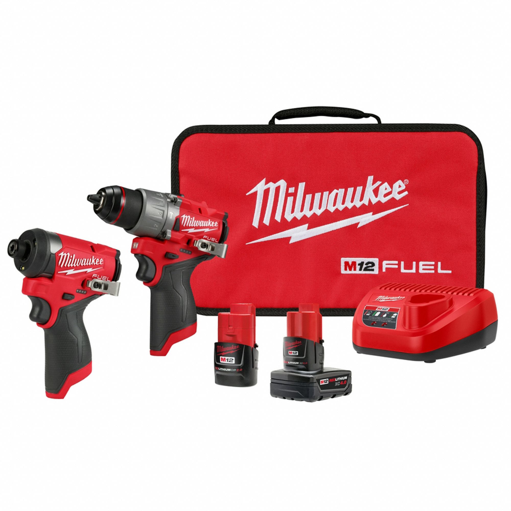 COMBINATION KIT, CORDLESS, 12V, 2/4 AH, 2-TOOLS, INCLUDES HAMMER DRILL/IMPACT DRIVER