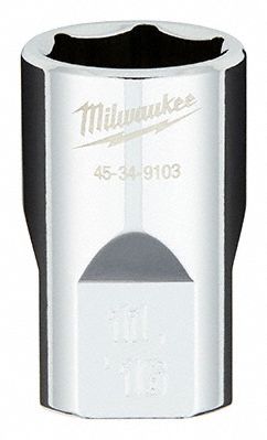 SOCKET, STANDARD, 4 SIDE WRENCH COMPATIBLE, 6 PT, POLISHED FINISH, 11/16 X 1/2 IN DR, CVS