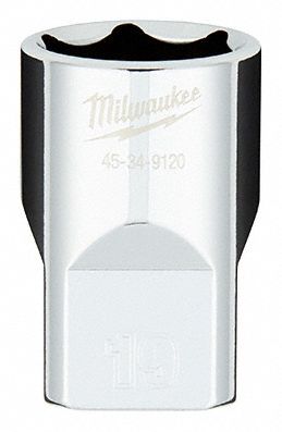 SOCKET, STANDARD, 4 SIDE WRENCH COMPATIBLE, 6 PT, POLISHED FINISH, 19 MM X 1/2 IN DR, CVS