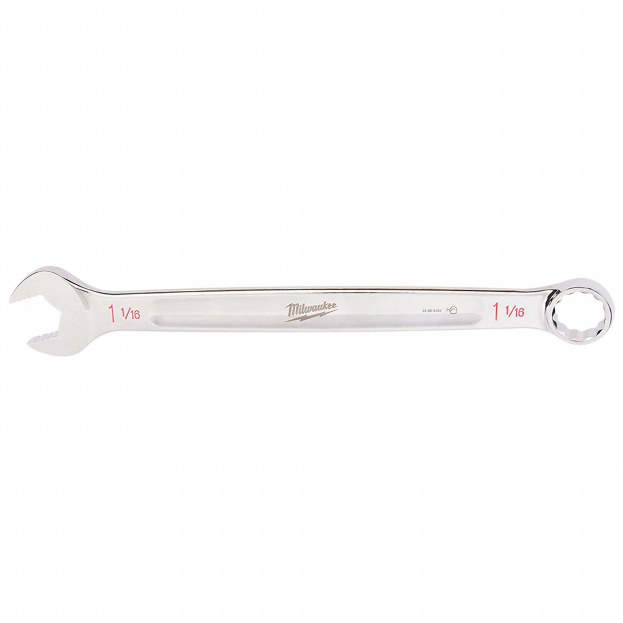 COMBINATION WRENCH, STEEL, CHROME, 1 1/16 IN HEAD SIZE, 14 3/8 IN OVERALL L, STANDARD
