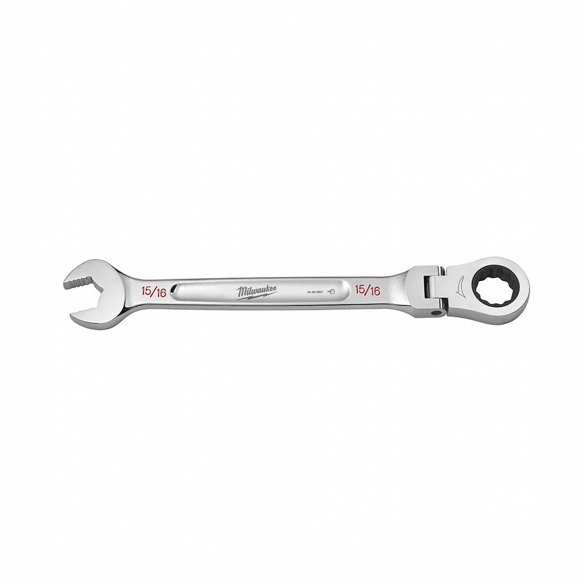 COMBINATION WRENCH, CHROME VANADIUM STEEL, CHROME, 15/16 IN HEAD SIZE, 2 IN OVERALL L