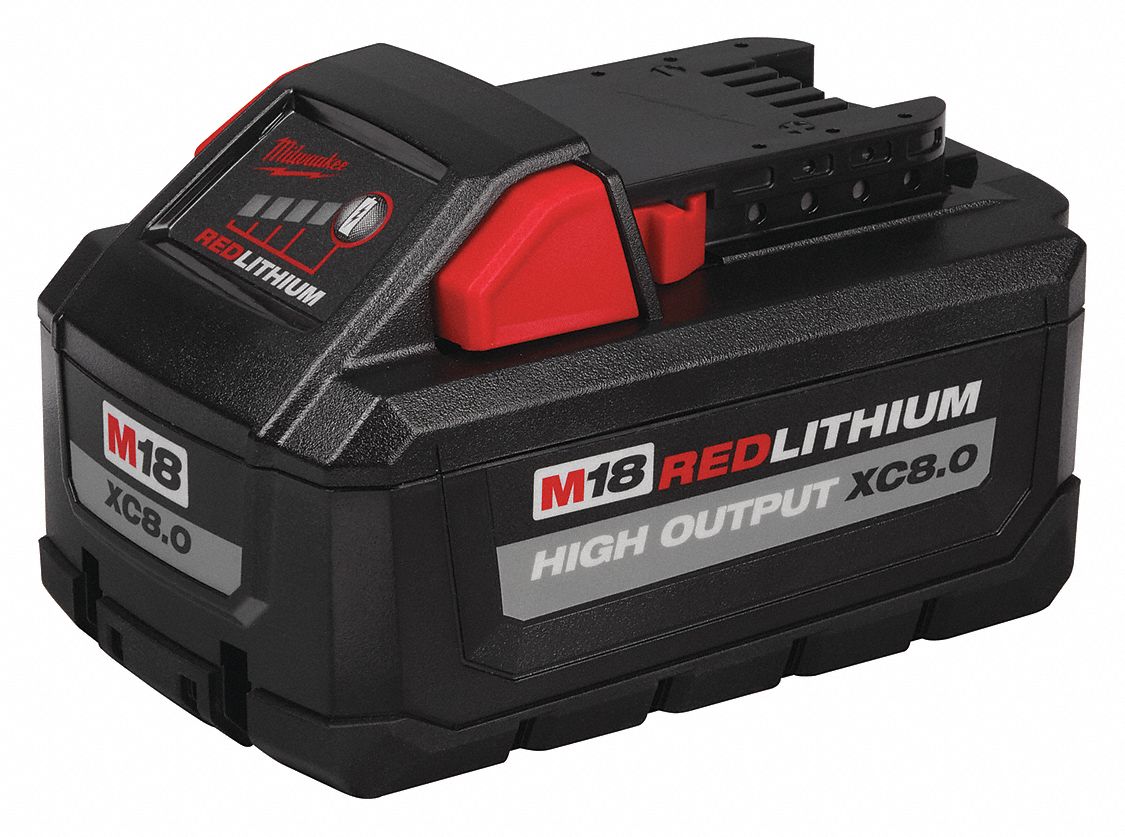 REDLITHIUM BATTERY, 18V, 8 AH, LI-ION, HIGH OUTPUT HD, FOR M18 TOOLS